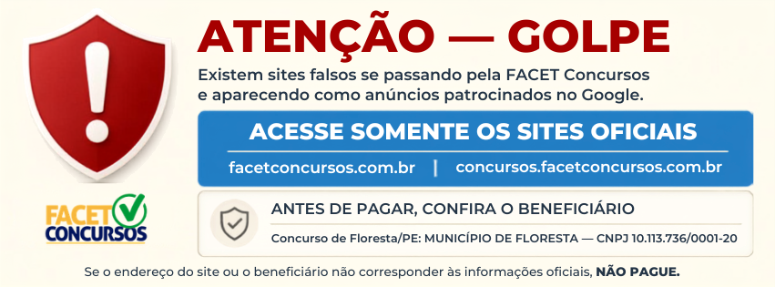 Alerta de golpe - FACET Concursos